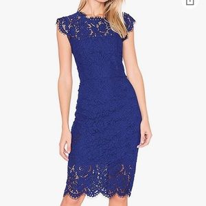 MEROKEETY Women's Sleeveless Lace Floral Cocktail Dress Crew Neck Knee Length
